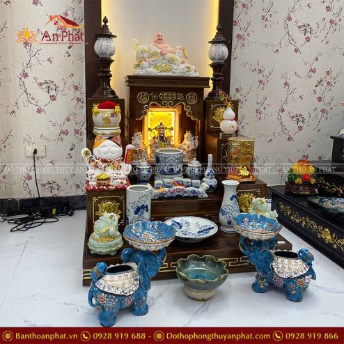 Bàn Thờ Thần Tài Ông Địa Đủ Đồ Thờ Men Ngọc Cao Cấp TT832 7 ban tho than tai ong dia du do tho men ngoc cao cap tt832 4