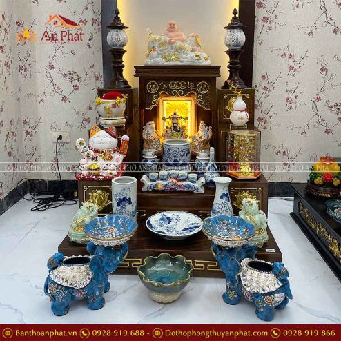 Bàn Thờ Thần Tài Ông Địa Đủ Đồ Thờ Men Ngọc Cao Cấp TT832 8 ban tho than tai ong dia du do tho men ngoc cao cap tt832 5