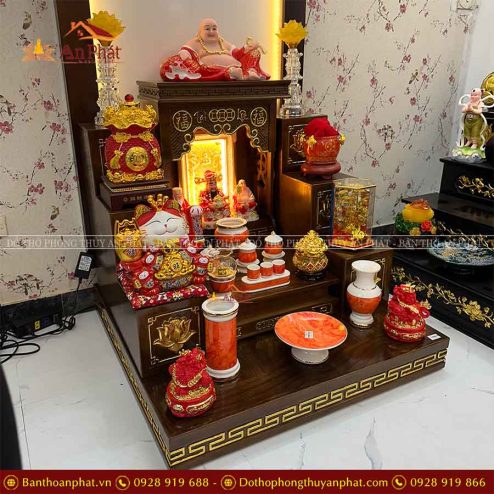 Bàn Thờ Thần Tài Ông Địa Óc Xanh Đồ Thờ Giả Đá Đỏ Cao Cấp TT829 6 ban tho than tai ong dia oc xanh do tho gia da do cao cap tt829 3