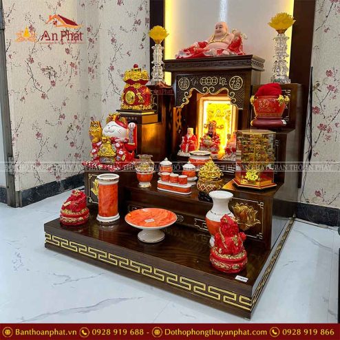 Bàn Thờ Thần Tài Ông Địa Óc Xanh Đồ Thờ Giả Đá Đỏ Cao Cấp TT829 7 ban tho than tai ong dia oc xanh do tho gia da do cao cap tt829 4