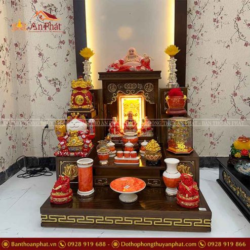 Bàn Thờ Thần Tài Ông Địa Óc Xanh Đồ Thờ Giả Đá Đỏ Cao Cấp TT829 8 ban tho than tai ong dia oc xanh do tho gia da do cao cap tt829 5