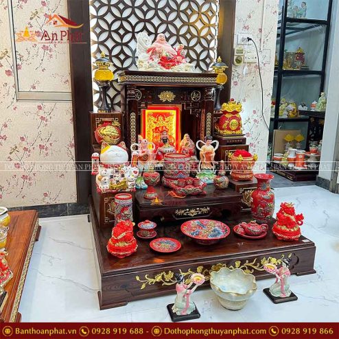 Bàn Thờ Thần Tài Thổ Địa Đủ Đồ Thờ Men Đắp Nổi Đỏ Cao Cấp TT798 7 ban tho than tai tho dia du do tho men dap noi do cao cap tt798 5