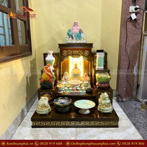 Ban Thờ Thần Tài Thổ Địa Đủ Đồ Thờ Men Giả Đá Xanh Ngọc TT841 8 ban tho than tai tho dia du do tho men gia da xanh ngoc tt841 4