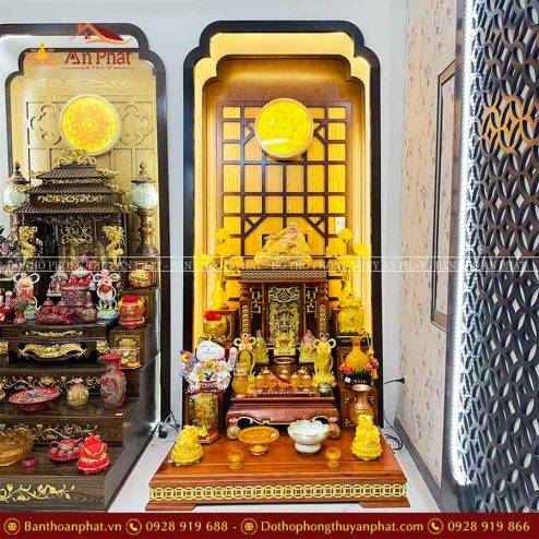 Bàn Thờ Thần Tài Thổ Địa Gỗ Hương Đá Đủ Đồ Thờ Lưu Ly Cao Cấp TT803 8 ban tho than tai tho dia go huong da du do tho luu ly cao cap tt803 5