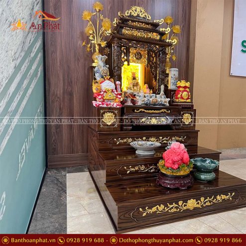 Bàn Thờ Thần Tài Thổ Địa Mái Chùa Đủ Đồ Thờ Men Rạn Rồng TT844 8 ban tho than tai tho dia mai chua du do tho men ran rong tt844 4