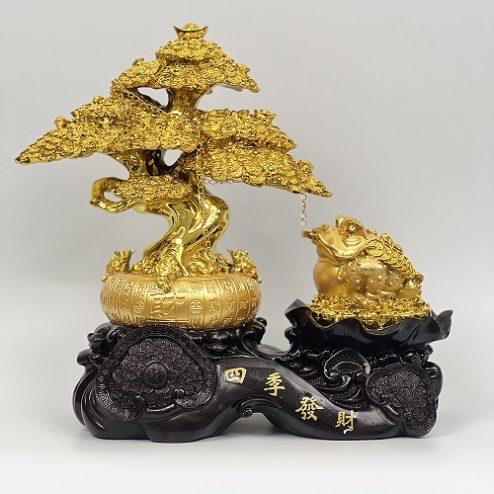 Cây Kim Tiền Kết Hợp Thiền Thư May Mắn Tài Lộc VP0118