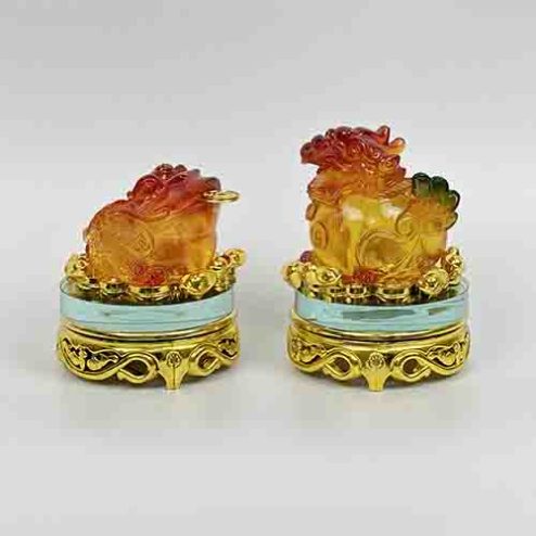 Cóc Thiềm Thừ Và Tỳ Hưu Đế Kính Màu Lưu Ly VP0104