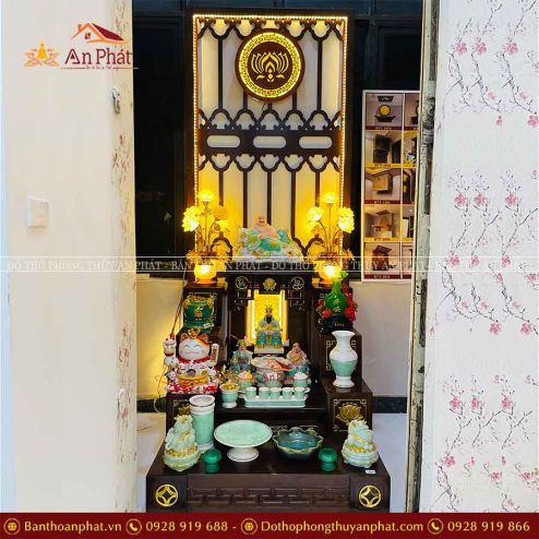 Combo Ban Thần Tài Ông Địa Đầy Đủ Đồ Thờ Giả Đá Xanh Ngọc TT814 8 combo ban than tai ong dia day du do tho gia da xanh ngoc tt814 3