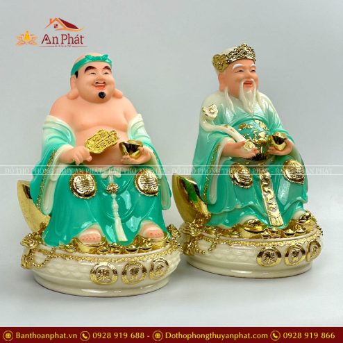 tuong than tai tho dia bo 2 ong de tron da thach anh xanh t0187 3