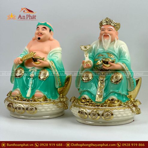 tuong than tai tho dia bo 2 ong de tron da thach anh xanh t0187 4