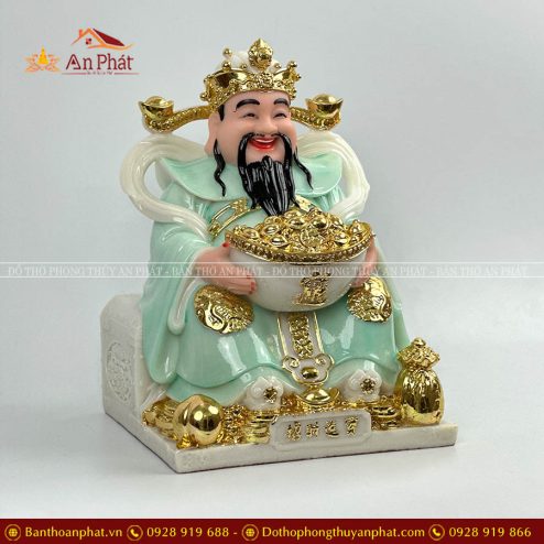 tuong than tien than tai da cao cap xanh ngoc t0191 3