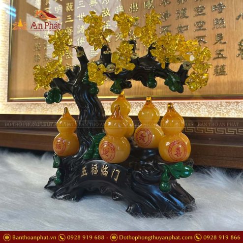 cay thach anh 5 ho lo vang phong thuy decor vp0140 3