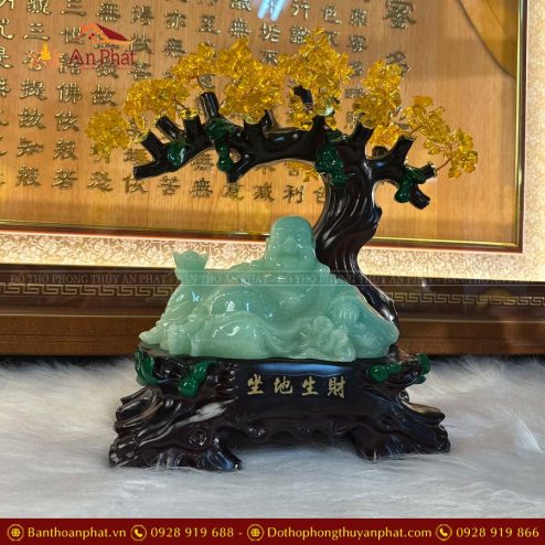 cay thach anh di lac da xanh phong thuy decor vp0139 4