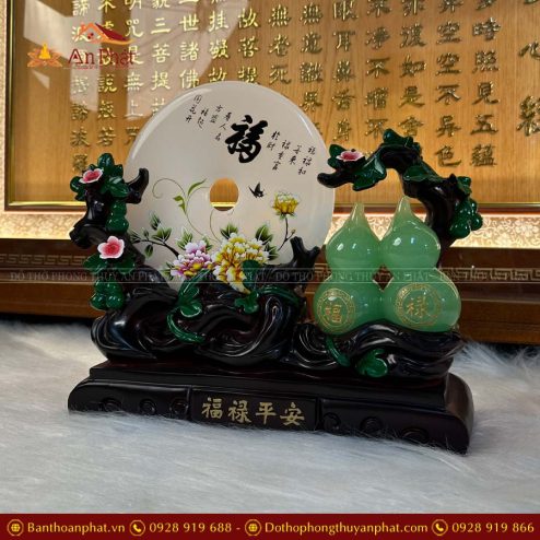 dia ngoc ho lo xanh phong thuy decor vp0141 3