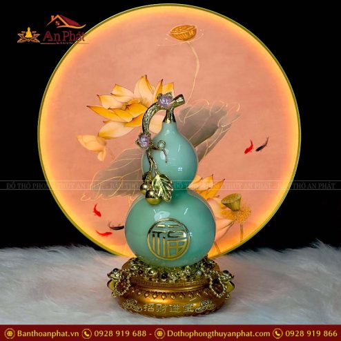 ho lo chau bau do decor phong thuy xanh ngoc vp0137 3