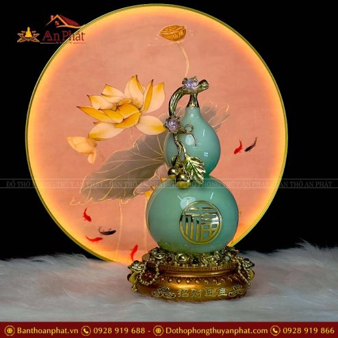 ho lo chau bau do decor phong thuy xanh ngoc vp0137 4