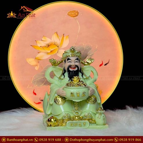 tuong than tai than tien da xanh ngoc cao cap t0224 3