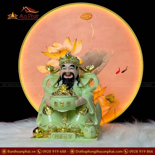 tuong than tai than tien da xanh ngoc cao cap t0224 4