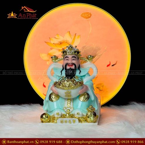 tuong than tai than tien da xanh ngoc cao cap t0254 3