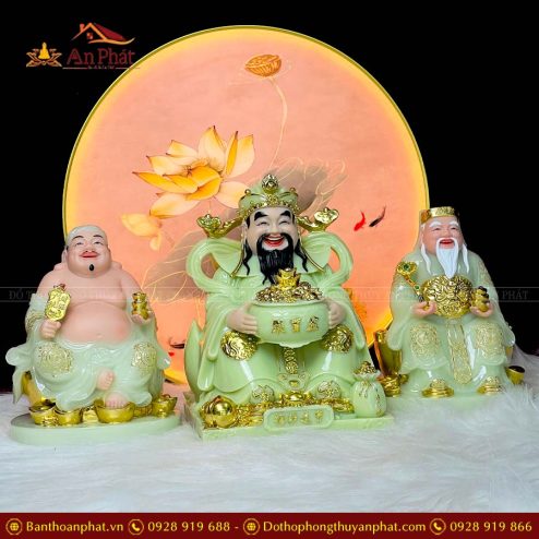 tuong than tai tho dia bo 3 ong da cao cap xanh ngoc t0223 3