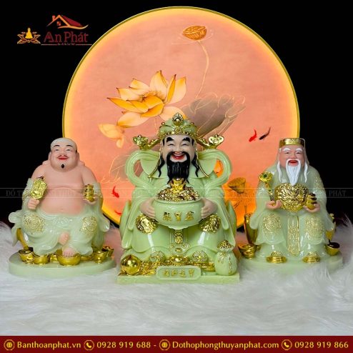 tuong than tai tho dia bo 3 ong da cao cap xanh ngoc t0223 5