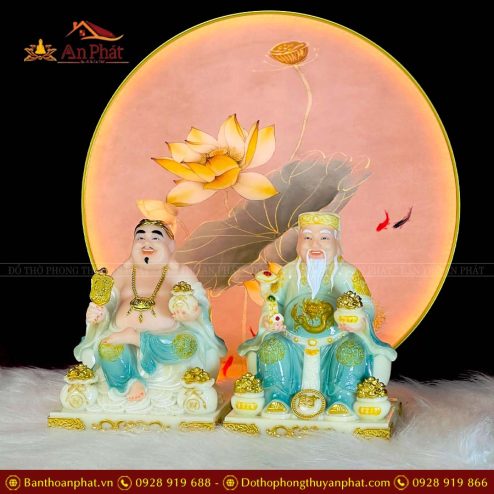 tuong than tai tho dia da bo 2 ong phu quy xanh t0219 3