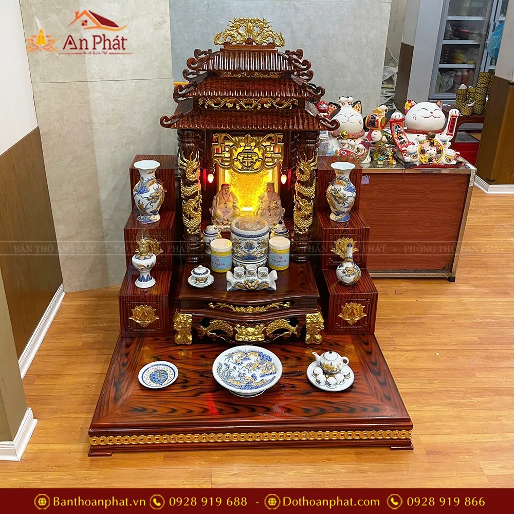 Ban Thần Tài Đẹp 3 Mái Đồ Thờ Men Rạn TT863 11 Ban Thần Tài Đẹp 3 Mái Đồ Thờ Men Rạn TT863