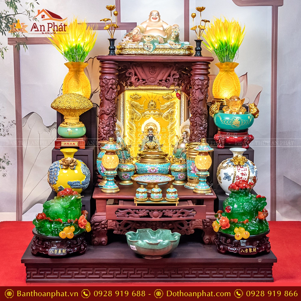 Ban Thần Tài Ông Địa Cao Cấp Đồ Thờ Nhập Khẩu TT890 43 Ban Thần Tài Ông Địa Cao Cấp Đồ Thờ Nhập Khẩu TT890