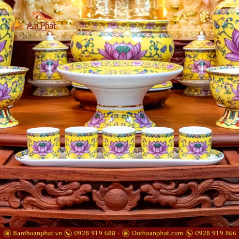 Ban Thần Tài Ông Địa Đồ Thờ Gấm Vàng Hoa Sen TT906 24 ban than tai ong dia do tho gam vang hoa sen tt906 13