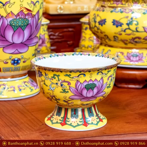 Ban Thần Tài Ông Địa Đồ Thờ Gấm Vàng Hoa Sen TT906 16 ban than tai ong dia do tho gam vang hoa sen tt906 5