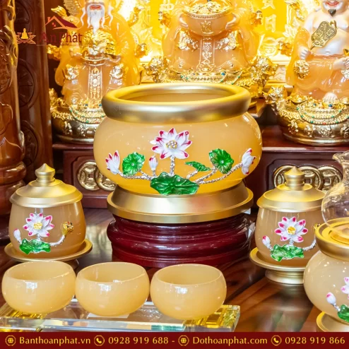 Bàn Thần Tài Ông Địa Đồ Thờ Ngọc Hoa Sen Cao Cấp TT895 32 ban than tai ong dia do tho ngoc hoa sen cao cap tt895 10