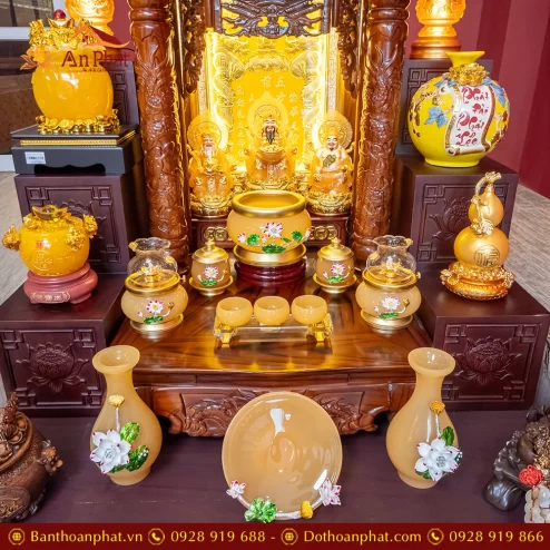 Bàn Thần Tài Ông Địa Đồ Thờ Ngọc Hoa Sen Cao Cấp TT895 27 ban than tai ong dia do tho ngoc hoa sen cao cap tt895 5