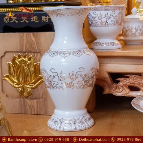 Bàn Thần Tài Ông Địa Đồ Thờ Trắng Hoa Sen TT894 37 ban than tai ong dia do tho trang hoa sen tt894 12