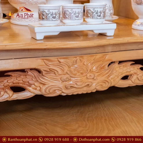 Bàn Thần Tài Ông Địa Đồ Thờ Trắng Hoa Sen TT894 45 ban than tai ong dia do tho trang hoa sen tt894 20