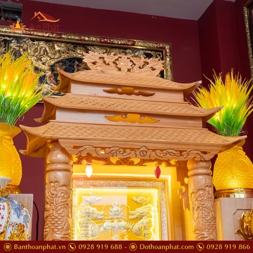 Bàn Thần Tài Ông Địa Đồ Thờ Trắng Hoa Sen TT894 48 ban than tai ong dia do tho trang hoa sen tt894 23