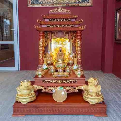 Ban Thần Tài Thổ Địa 3 Mái Đồ Thờ Nhập Khẩu TT887