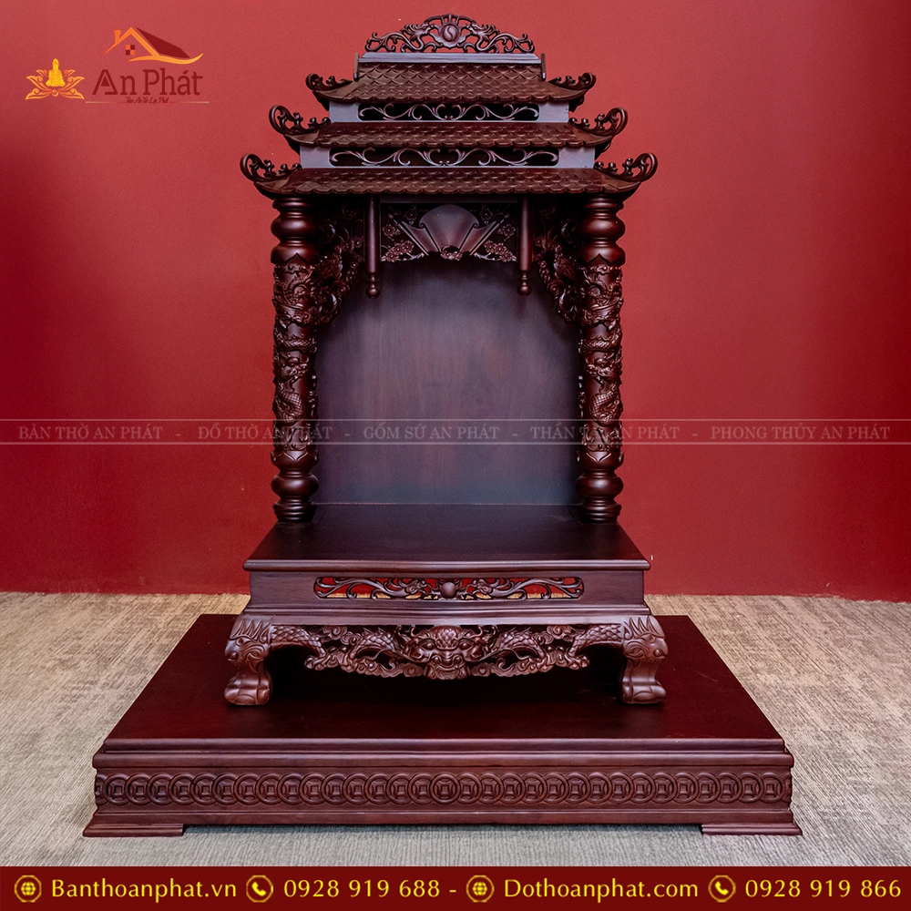 Ban Thần Tài Thổ Địa 3 Mái Gỗ Hương TT879 27 Ban Thần Tài Thổ Địa 3 Mái Gỗ Hương TT879