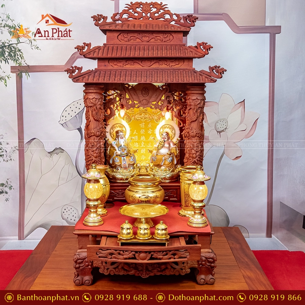 Bàn Thần Tài Thổ Địa Gỗ Hương 3 Mái Đồ Thờ Hợp Kim TT896 27 Bàn Thần Tài Thổ Địa Gỗ Hương 3 Mái Đồ Thờ Hợp Kim TT896