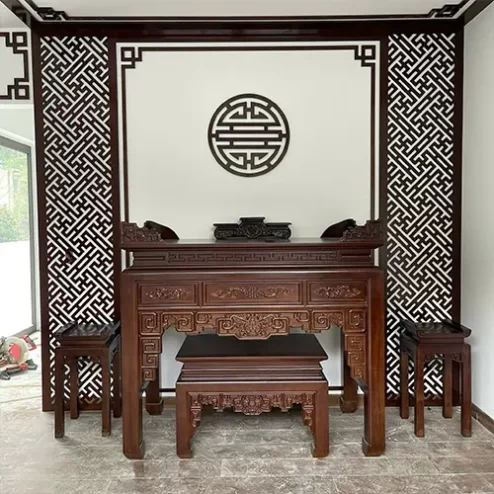 Bàn Thờ Gia Tiên Đẹp Ấm Cúng BTD2226