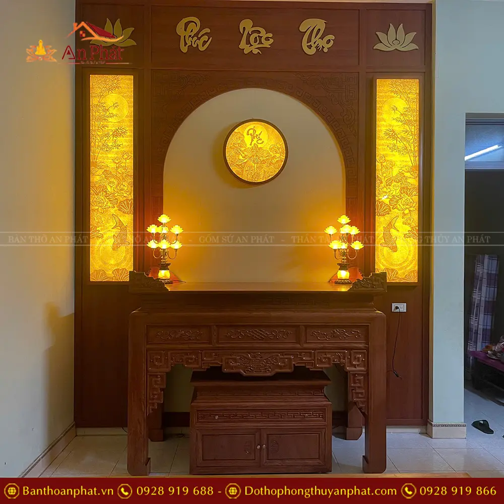 Bàn Thờ Gia Tiên Gỗ Hương Đá Cao Cấp BTD2250 9 Bàn Thờ Gia Tiên Gỗ Hương Đá Cao Cấp BTD2250
