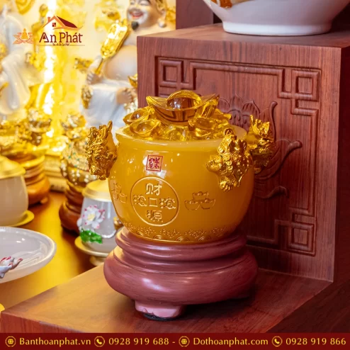 Bàn Thờ Thần Tài Cao Cấp Đồ Thờ Ngọc Hoa Sen TT903 31 ban tho than tai cao cap do tho ngoc hoa sen tt903 11