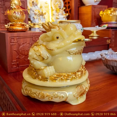 Bàn Thờ Thần Tài Cao Cấp Đồ Thờ Ngọc Hoa Sen TT903 34 ban tho than tai cao cap do tho ngoc hoa sen tt903 14