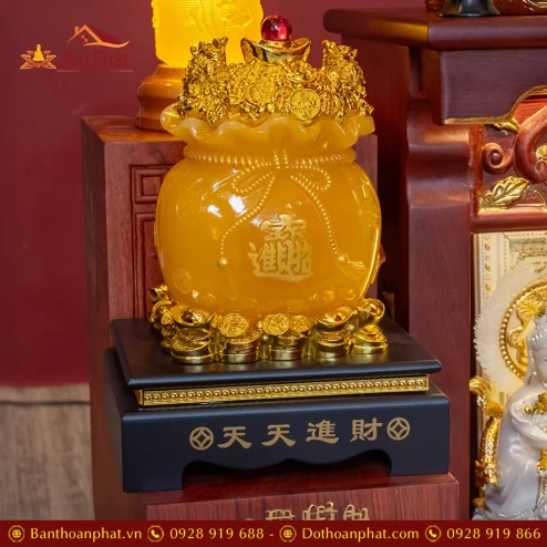 Bàn Thờ Thần Tài Cao Cấp Đồ Thờ Ngọc Hoa Sen TT903 36 ban tho than tai cao cap do tho ngoc hoa sen tt903 16