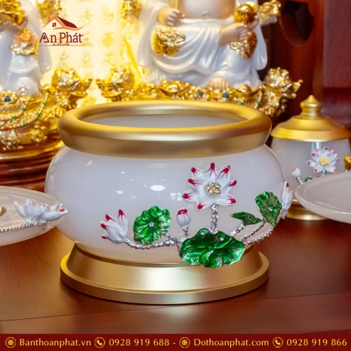 Bàn Thờ Thần Tài Cao Cấp Đồ Thờ Ngọc Hoa Sen TT903 38 ban tho than tai cao cap do tho ngoc hoa sen tt903 18