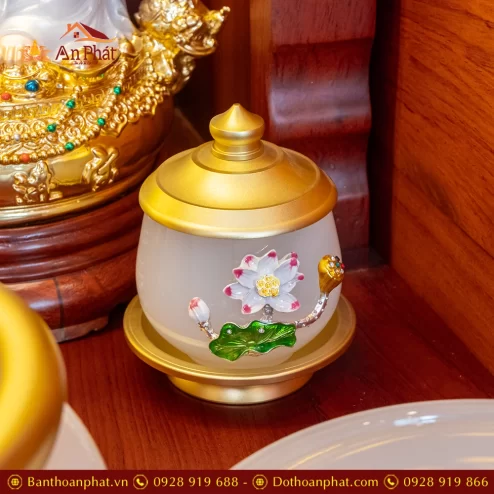 Bàn Thờ Thần Tài Cao Cấp Đồ Thờ Ngọc Hoa Sen TT903 41 ban tho than tai cao cap do tho ngoc hoa sen tt903 21