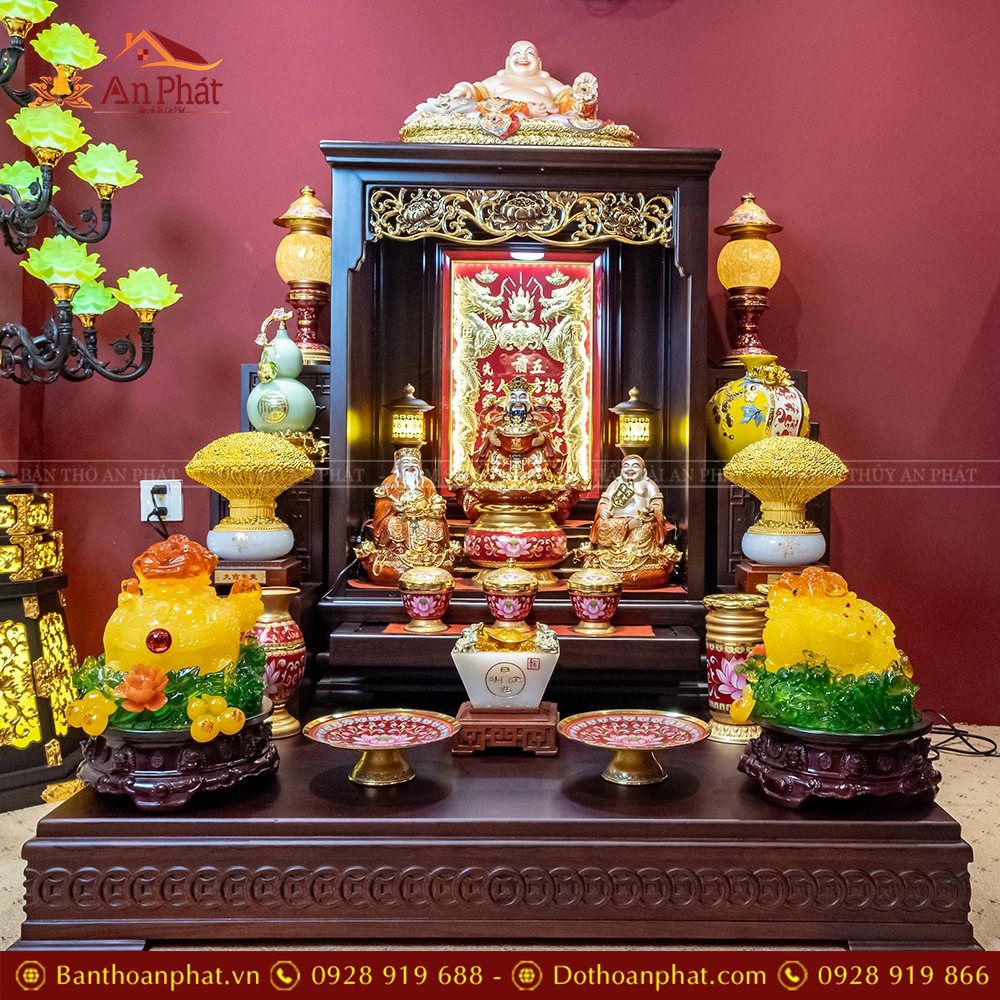 Bàn Thờ Thần Tài Nhập Khẩu Cao Cấp Đủ Đồ Thờ TT882 21 Bàn Thờ Thần Tài Nhập Khẩu Cao Cấp Đủ Đồ Thờ TT882