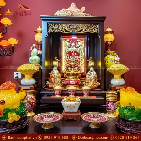 Bàn Thờ Thần Tài Nhập Khẩu Cao Cấp Đủ Đồ Thờ TT882 12 ban tho than tai nhap khau cao cap du do tho tt882 3