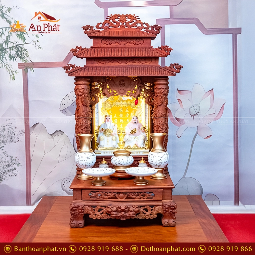 Bàn Thờ Thần Tài Thổ Địa Gỗ Hương Đồ Thờ Nhập Khẩu TT899 19 Bàn Thờ Thần Tài Thổ Địa Gỗ Hương Đồ Thờ Nhập Khẩu TT899