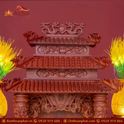 Bàn Thờ Thần Tài Thổ Địa Gỗ Hương Đủ Đồ Thờ TT902 36 ban tho than tai tho dia go huong du do tho tt902 17