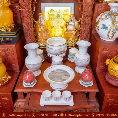 Bàn Thờ Thần Tài Thổ Địa Gỗ Hương Đủ Đồ Thờ TT902 25 ban tho than tai tho dia go huong du do tho tt902 6